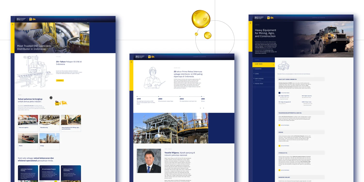 Prima Reksa Internusa: Building a Clear Digital Presence for an Established Industrial Lubricant Distributor — project visual 2